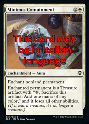 MTG 4x MINIMUS CONTAINMENT EXC - REDUZIERTE GEFANGENHEIT 34 - CLB - MAGIC