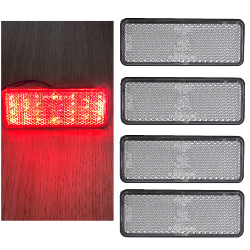 Red Reflector Rear Tail Brake Stop Marker Light Car Motorcycle Truck