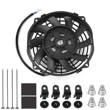 7 inch Universal Electric Slim Push Pull Radiator Cooling Fan 12V 80W Mount Kit