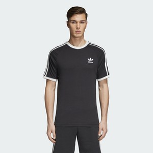 adidas 3 stripes tee black