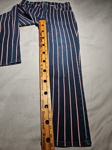 Lauren Ralph Lauren Damenjeans Größe 6 blau rot gestreift gerade Hose - Bild 6 von 14