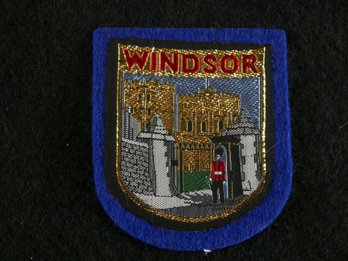 Vintage Sampsons gewebte Abzeichen Windsor Castle Sampson's Lurex Metallic Patch NEU - Bild 4 von 4
