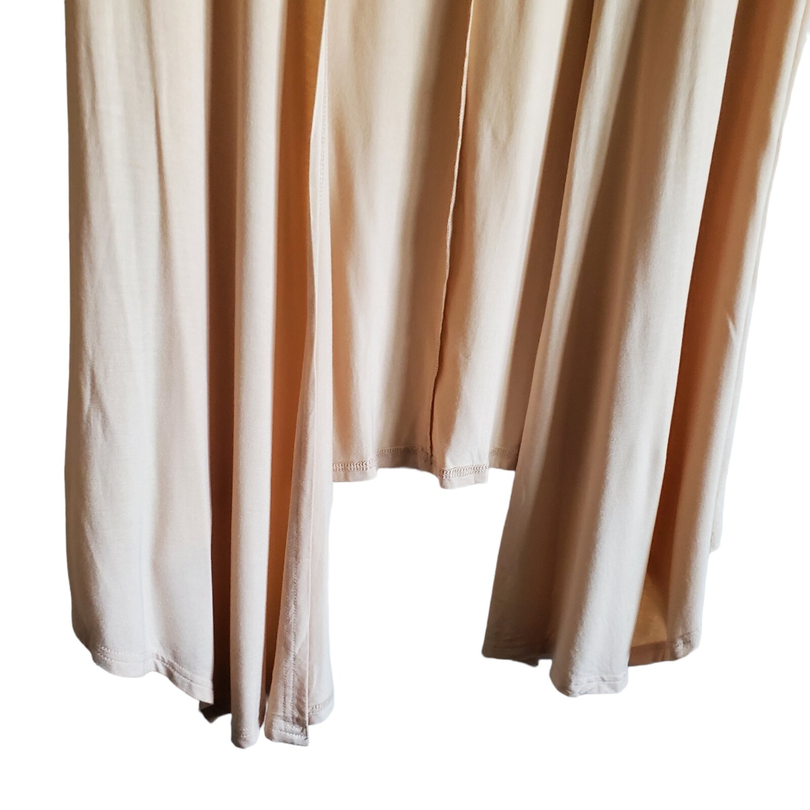 Urban CoCo Viscose Open Waterfall Flowy Boho Cardigan Light Peach Color Medium image 5