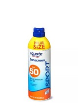 Equate Sport Broad Spectrum Sunscreen Spray Size, SPF 50, 9.1 oz 3lots Exp 27