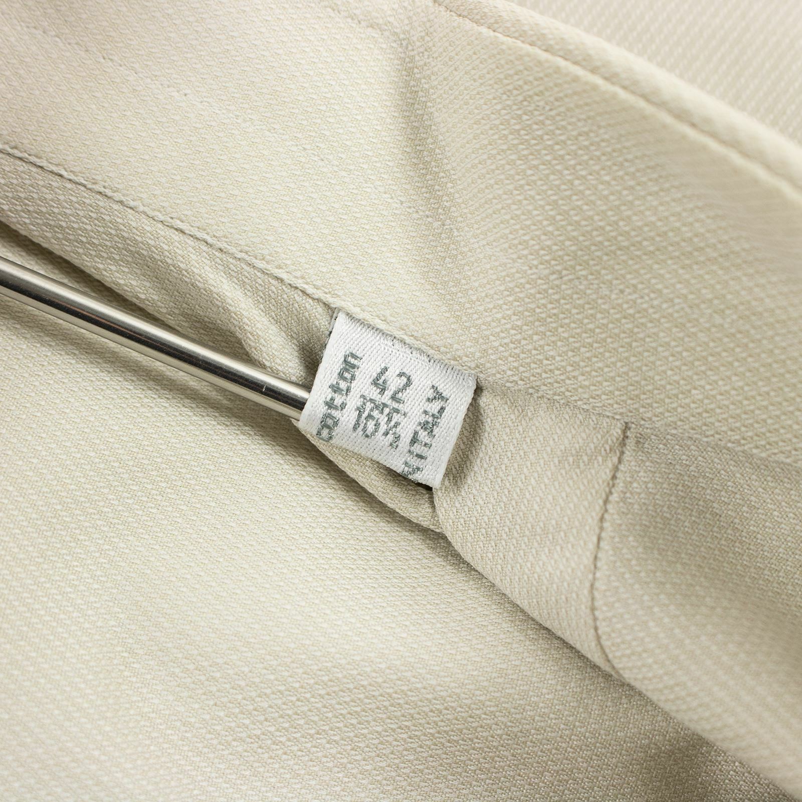 Ameri Taupe Cotton Pique MOP Btns Italy Spread Co… - image 5