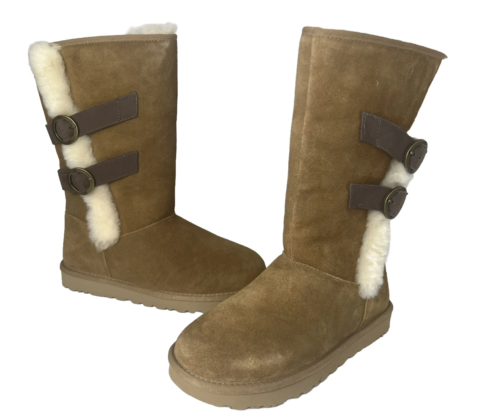 Stivali shearling da donna UGG Australia ""Klea"" castagno nuovi $220 taglia 8 EU 39