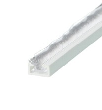 Flügelfenster selbstklebender flacher Träger mit Bürste weiß & braun Zugausschluss