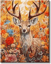Paint by Numbers for Adults, Paint by Number Animals Deer Crafts, Adult Paint by