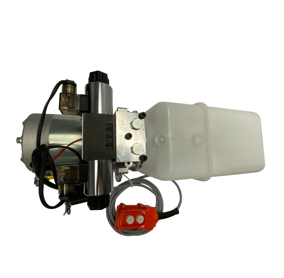 12V DC Double Acting Hydraulic Power Unit 6 Quart tank with Remote Control - Image 4 of 4