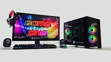 Fast Cheap Gaming PC Bundle 24" i5 250GB SSD+1TB HDD 16 DDR4 GTX 750Ti WIFI Cube