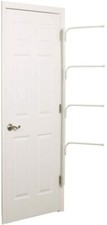 Hinge It Clutterbuster 4 Bar Hanging Valet Behind the Door Clothing Towel Rack