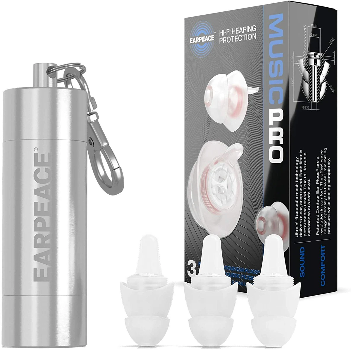 Earpeace motorcycle ear plugs noise reduction and high fidelity hearing protection for motorsports sale
