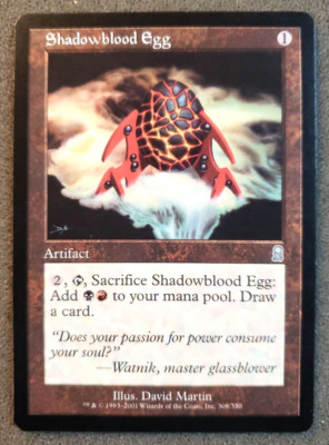 Magic the Gathering MTG Shadowblood Egg  Odyssey  UN-Played ..........(DS3D1PN) 