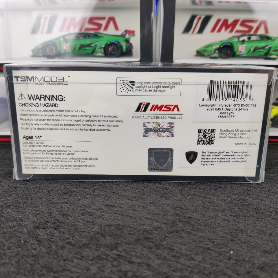 AUTO TSM MODELLO LAMBORGHINI HURACAN GT3 EVO2 #19 24H DAYTONA 2023 1:43 NUOVO.B - Immagine 4 di 4