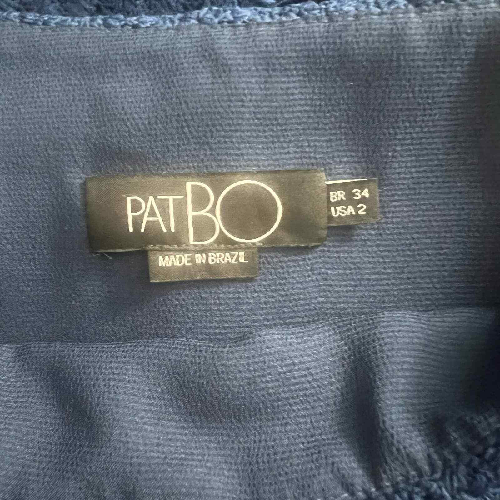 PatBo Velvet Lace Crochet Fringe Brazil Skirt in … - image 10