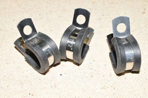 25 Pcs - 1/2"- Stainless Cushion Loop Clamps cable wire harness fuel line hanger - Picture 11 of 12