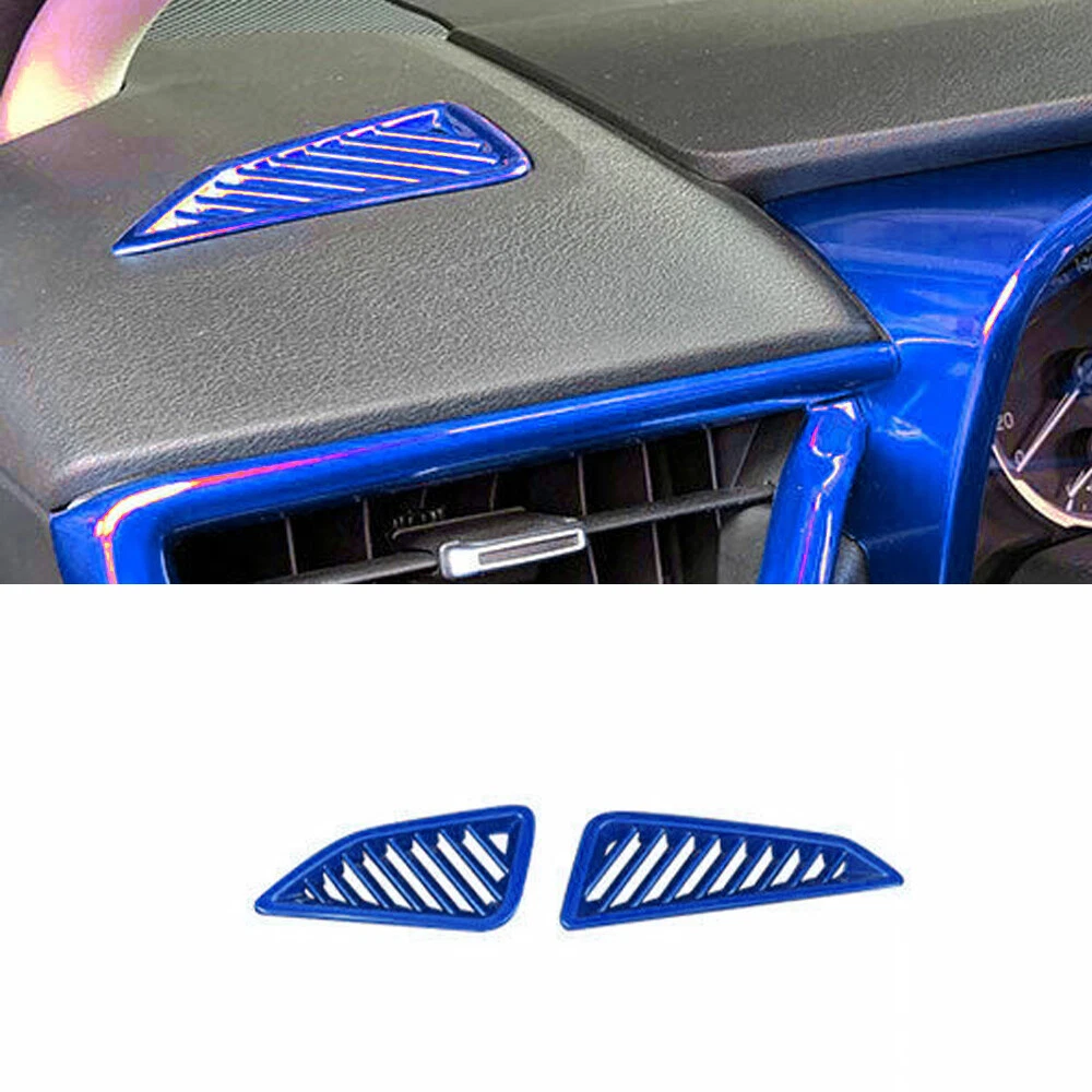 For Toyota Corolla 2019-2023 Bright Blue Dashboard Air Outlet Vent Cover Trim 2*