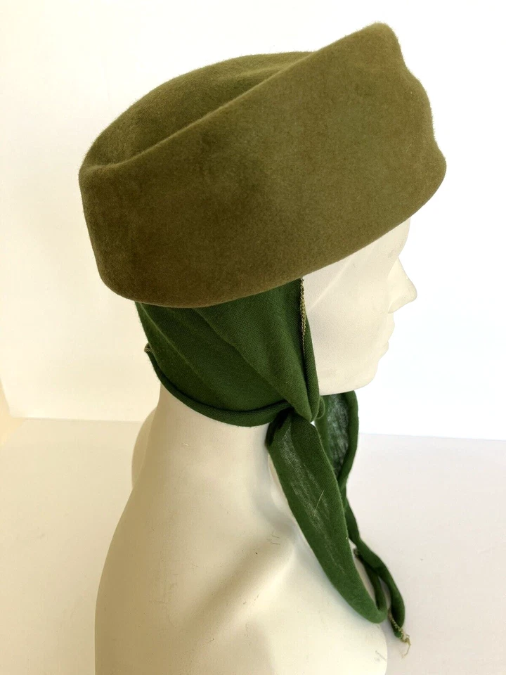 Sombrero de lana vintage Glamour Fielts hecho en unión con cubiertas laterales para las orejas excelente estado Foto 2 de 4