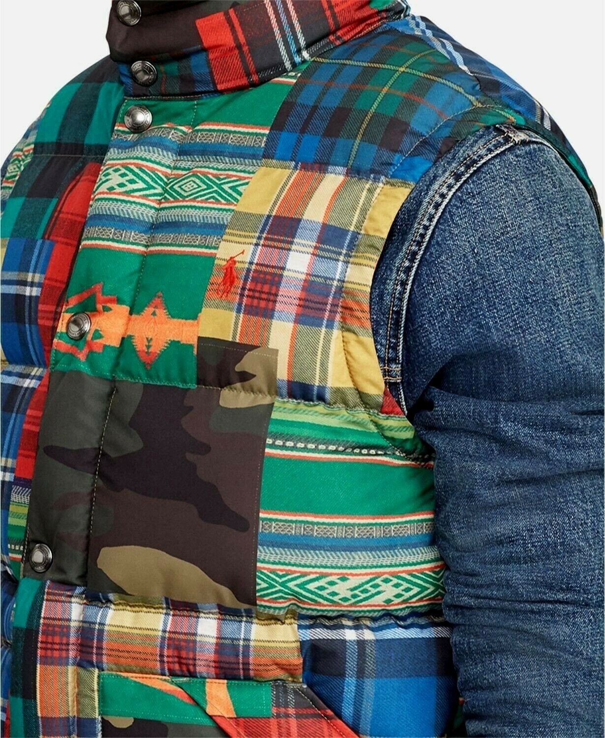 ralph lauren patchwork down jacket