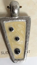 Vintage Signature Studio Slide Pendant Silvertone Art Pendant