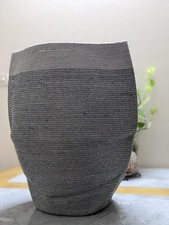 H&M Duży pleciony kosz na pranie Kosz do przechowywania 14×26 cali szary czarny dwukolorowy