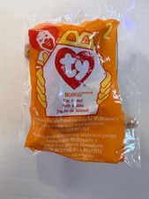 1998 McDonald  s Teenie Beanie Baby BONGO Monkey 2 TY Sealed Happy Meal Toy