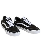  Scarpe Sneakers Unisex Vans Brooklyn LS Canvas Nero Bianco Lifestyle 