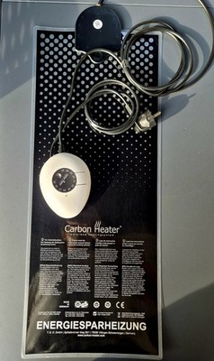 Carbon Heater Heizgerät 240W mit analogem Thermostat, 90x45cm, für Wasserbett
