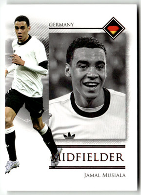 Futera Unique 2025 Soccer No. 049 Jamal Musiala Red 8/10