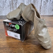 So Danca Jazz Shoes JZ-45 Tan Leather Split Sole Womens 11.5S
