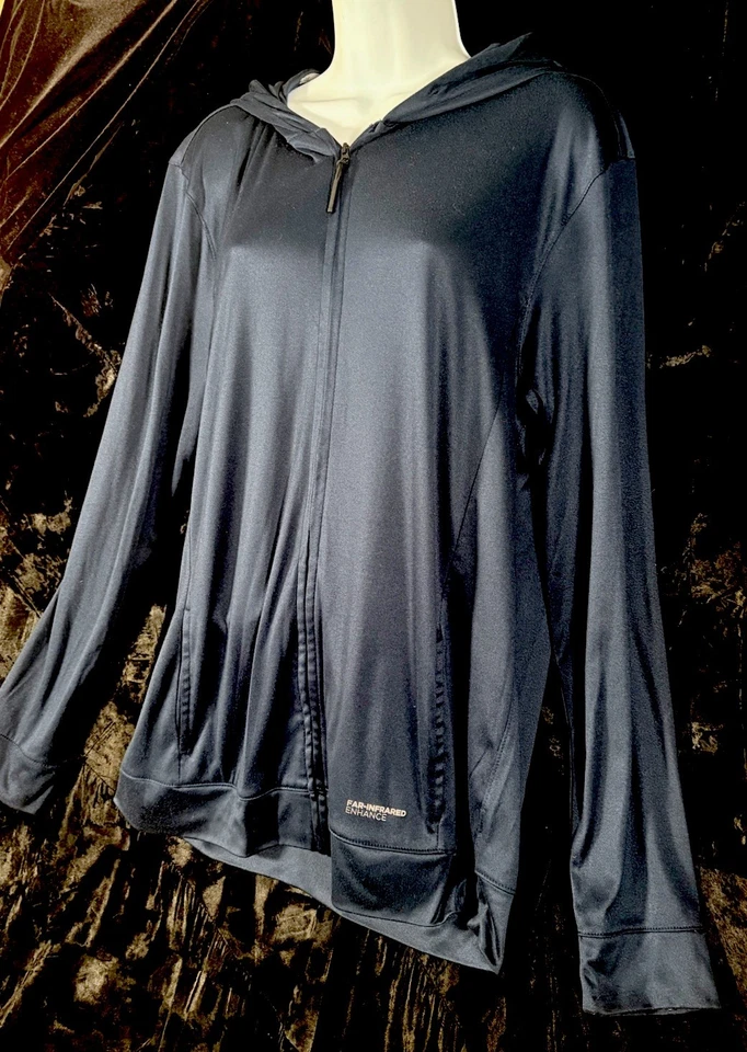 Chaqueta Cuddl Duds Bolsillos Atletismo Sudadera con Capucha Abrigo Talla Mediana Infrarrojo Mejorar Nuevo sin Etiquetas Foto 3 de 4