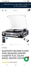 DIGITNOW Record Player Turntable with Cassette, Bluetooth, and Recorder