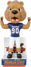 Benny The Bear Morgan State Bears Blue Jersey HBCU Bobblehead NCAA College