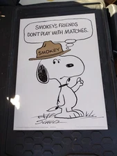 Rare -- 1971/72 Smokey Bear/Snoopy Vintage Poster
