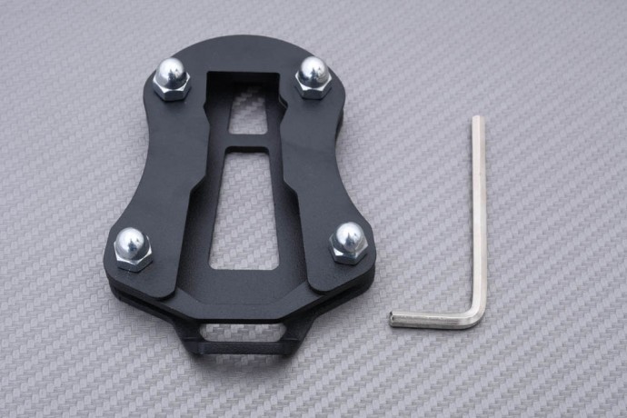 Béquille élargisseur aluminium anodisé Honda CRF300L sabot de protection haut de gamme usiné CNC