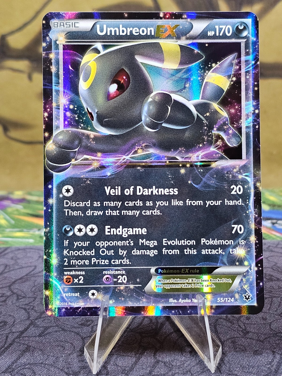 Umbreon EX 55/124 XY Fates Collide Ultra Rare Holo Pokemon Card NM-