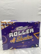 Nattork Kids Roller Skates Light Up Wheels Adjustable Size Medium Sz 1-4 Girls