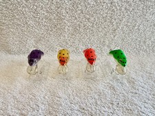 (4) JDM Polka Dot Wee Frogs…Purple…Yellow…Orange…Green…Shallow Diver…Wide Wake…
