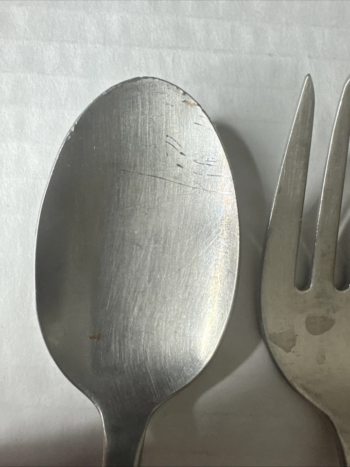 Cubiertos florales de acero inoxidable Sears WOOD DALE cucharadita ensalada, tenedor de cena, cuchillo Foto 2 de 4