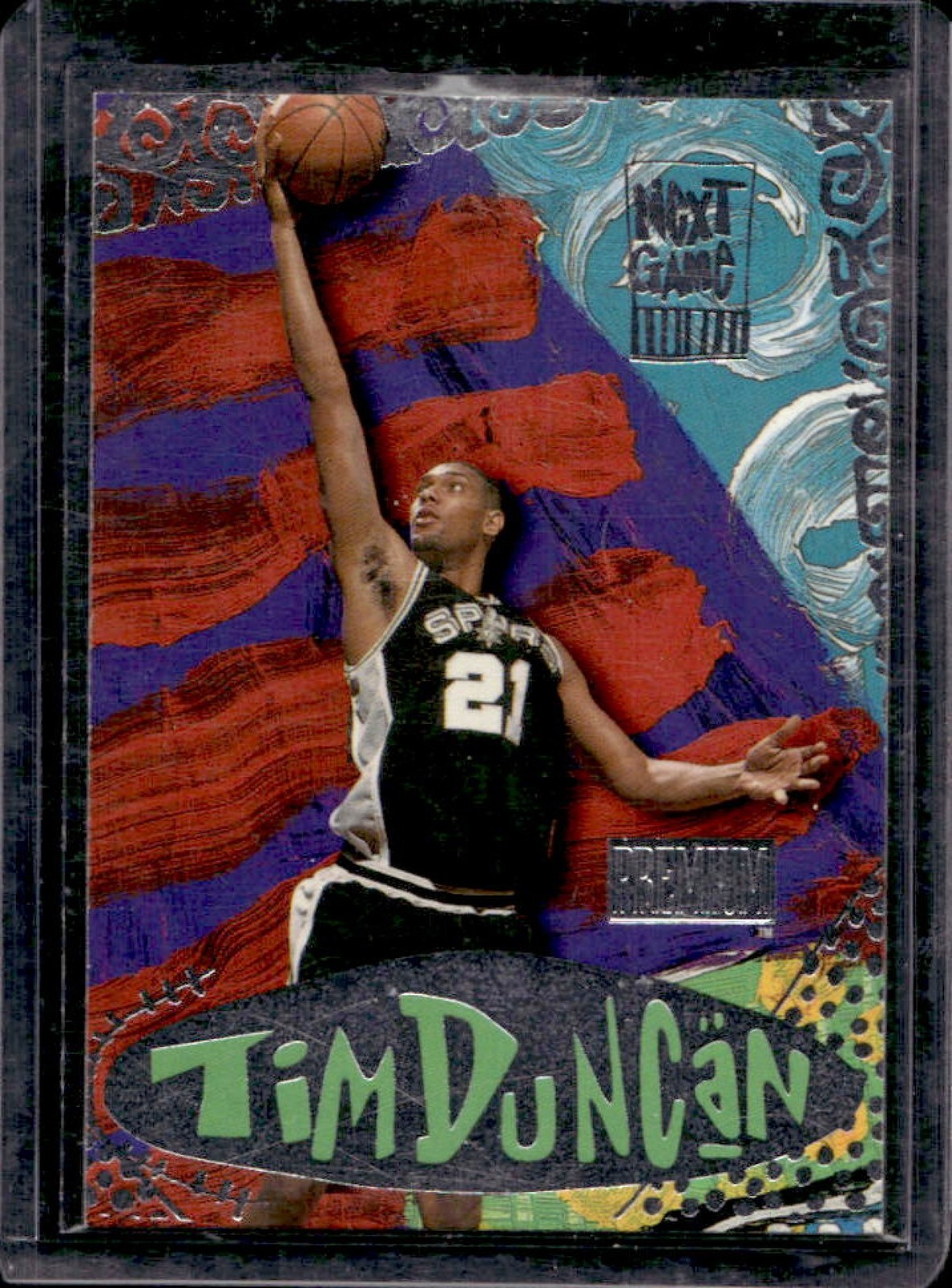 1997-98 Skybox Premium Tim Duncan Next Game Rookie RC #7 NG Spurs
