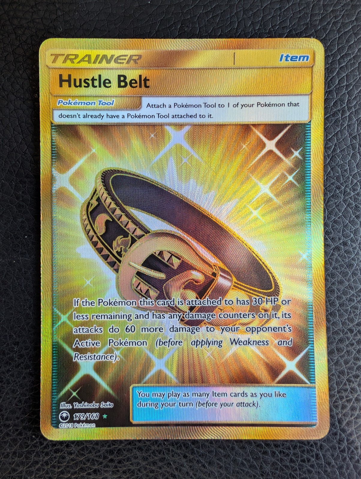 Hustle Belt - 179/168 Celestial Storm (Pokemon) Golden Hyper Rare