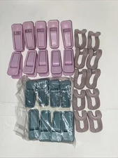 28 PC LOT JOY MANGANO HUGGABLE HANGERS & FINGER CLIPS CASCADING MINI HOOKS