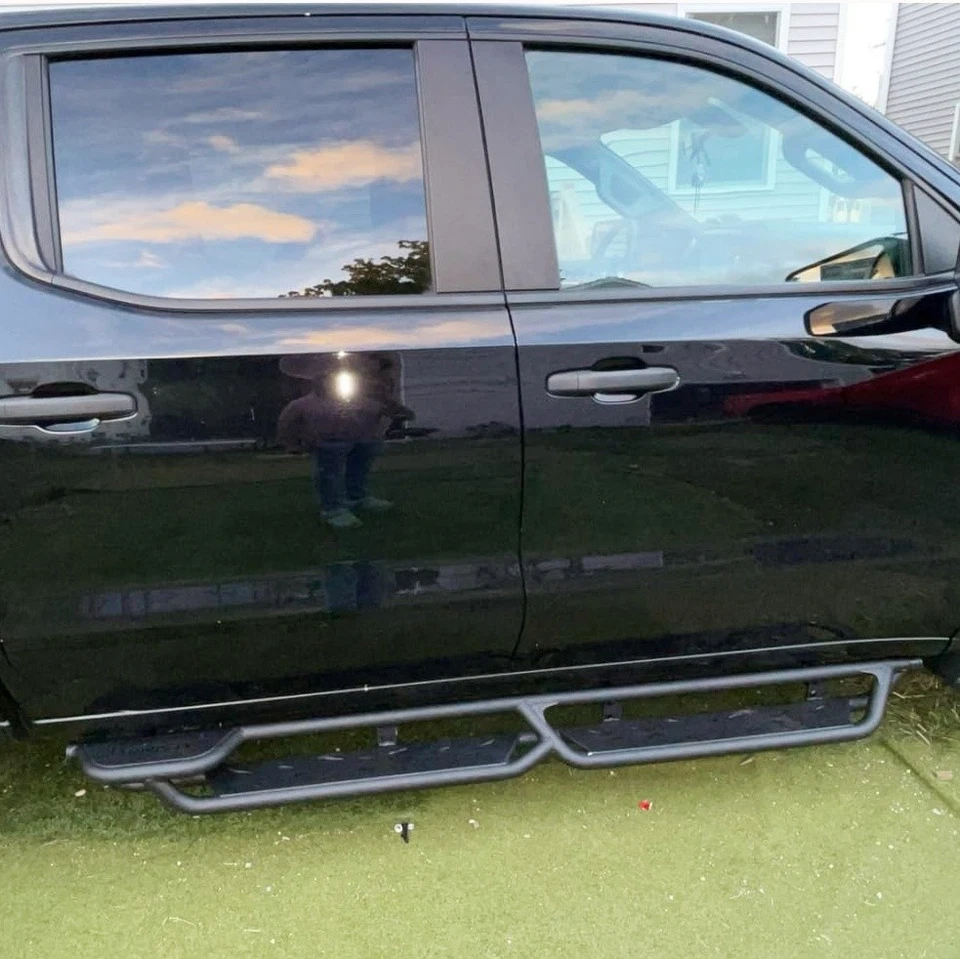 For 2007-2018 Silverado / Sierra 1500 2500 Crew Cab Running Board Drop Step Bar Foto 2 de 4