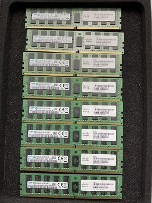 Lot of 8 Samsung 16GB DDR4-2133P ECC RDIMM Cisco UCS-MR-1X162RU-A Server RAM - Image 1 of 2
