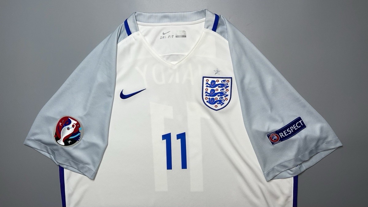 ENGLAND NIKE 2016 EURO FOOTBALL SOCCER HOME JERSEY #11 VARDY SIZE