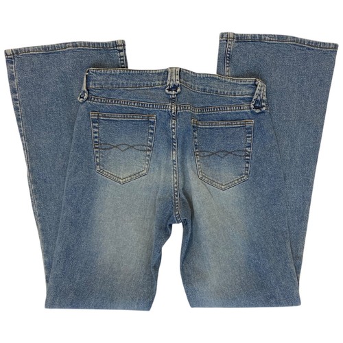 Vintage Y2K L.E.I. Light Wash Flare Back Slit Denim Jeans Women's Sz 9 - Picture 3 of 10