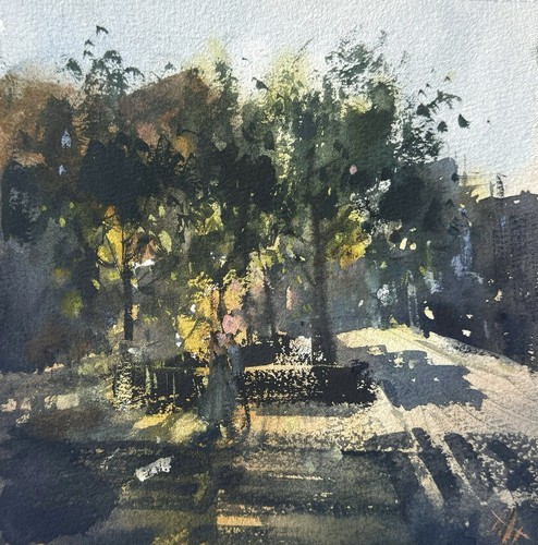 Original Watercolor painting SoHo art signed