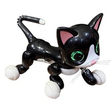 Spin Master Zoomer Kitty TUXEDO Cat Interactive Robot Cat Works -No Charger/Ball