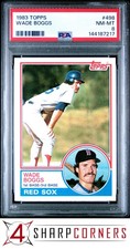 1983 TOPPS #498 WADE BOGGS RC RED SOX HOF PSA 8
