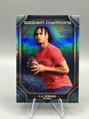 C.J. STROUD P4 2024 Upper Deck Goodwin Champions AQUAMARINE PLATINUM /75